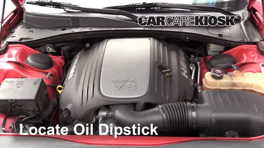 2012 Dodge Charger RT 5.7L V8 Oil Check Oil Level
